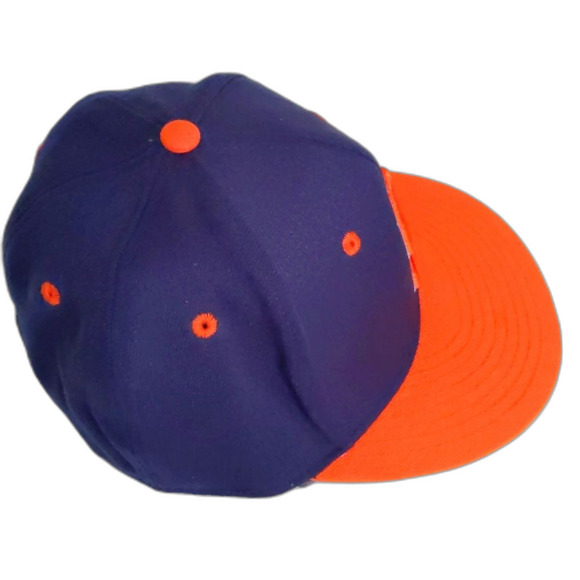 Men's Adidas Sabers Hat Cap Embroidered S Logo Navy Blue Orange S/M - Picture 3 of 6